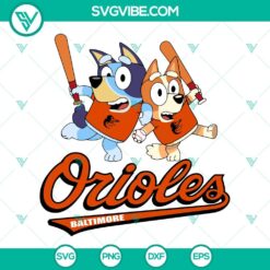 Baseball, Sports, SVG Files, Bluey Baltimore Orioles Baseball SVG Images PNG 2