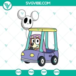 Halloween, SVG Files, Bluey Bingo Grannies Car SVG Files PNG DXF EPS Cut Files 2