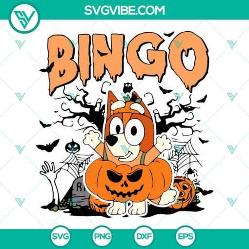 bluey bingo halloween svg bundle trick or treat svg bluey spooky svg png dxf eps cut files 10 mockup