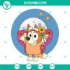 Bluey Bingo and Cottagecore Red Heeler SVG images featuring an Aussie Heeler dog in a charming design. Ideal for crafts and digital projects.
