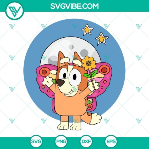 bluey bingo svg cottagecore red heeler svg aussie heeler cartoon svg bluey svg png dxf eps cut files 10 mockup