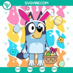 Disney, Easter, SVG Files, Bluey Bunny Easter Cricut SVG, Cute Bluey Easter 11