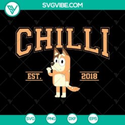 Disney, SVG Files, Bluey Chilli SVG File, Chilli Heeler Bluey SVG Images, Bluey 2