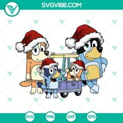 Christmas, Disney, SVG Files, Bluey Christmas SVG Download, Bluey Santa Hat 9