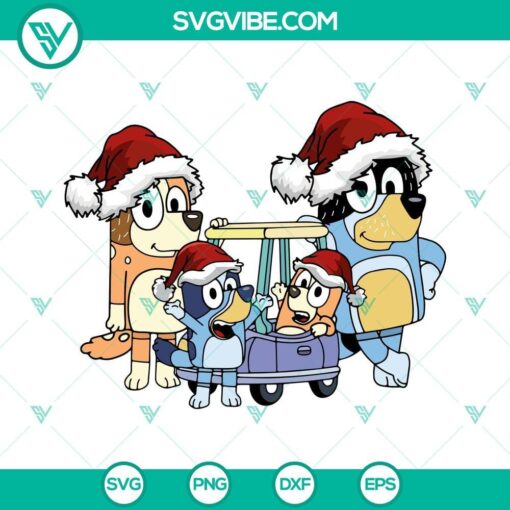 bluey christmas svg bluey santa hat christmas svg christmas family svg 8 mockup