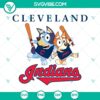 Blue Cleveland Indians baseball-themed SVG files in blue color scheme, suitable for various digital crafting projects.