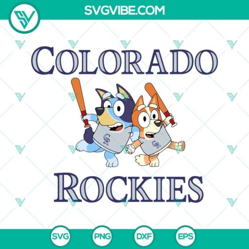 bluey colorado rockies baseball svg png dxf eps 10 mockup