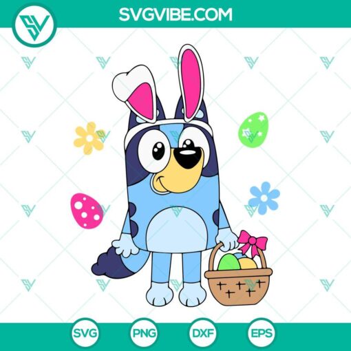 bluey easter bunny ears svg easter egg basket svg cute bluey happy easter svg png dxf eps files 10 mockup