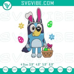 Easter Embroidery Designs, Embroidery Designs, Bluey Easter Embroidery Designs, 12