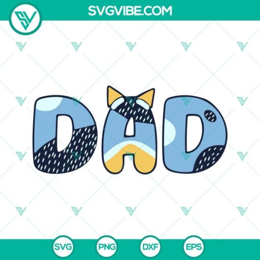 bluey family svg bundle dad mum bro sis bluey dog svg png dxf eps cut files 7 mockup