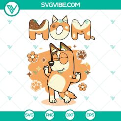 bluey family svg bundle svg bluey dad mom son and daughter svg bluey bingo bandit chilli svg png dxf eps 4 mockup