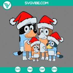 Christmas, Disney, SVG Files, Bluey Friends Christmas Tree SVG Images, 3