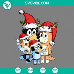 Christmas, Disney, SVG Files, Bandit Heeler Bluey Merry Christmas SVG Download 4