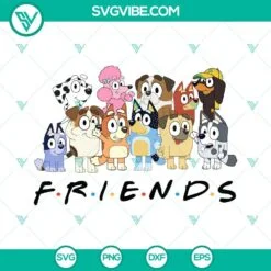 Cartoons, SVG Files, Bluey Friends SVG Image, Bluey Family SVG Image, Blue 2