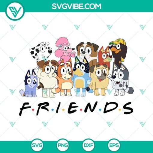 bluey friends svg bluey family svg blue heeler cartoon svg png dxf eps cricut 8 mockup