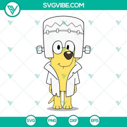 bluey halloween svg bluey frankenstein svg horror bluey svg 1 mockup