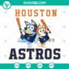 Blue Houston Astros baseball mascot SVG file with blue and orange elements, download in PNG, DXF, and EPS formats.