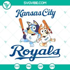 Baseball, Sports, SVG Files, Bluey Kansas City Royals Baseball SVG File PNG DXF 18