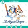 Blue and yellow Los Angeles Dodger baseball inspired SVG design perfect for sports fans.