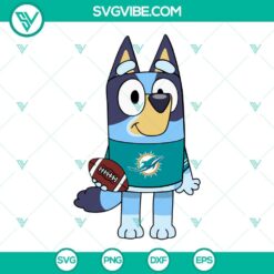 Disney, Football, Sports, SVG Files, Bluey Miami Dolphins SVG File PNG DXF EPS 14