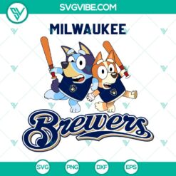 Baseball, Sports, SVG Files, Bluey Milwaukee Brewers Baseball SVG Image PNG DXF 15