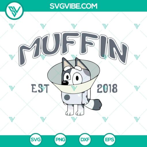 bluey muffin svg bundle cousin muffin svg this is unacceptable svg muffin heeler svg png dxf eps 3 mockup