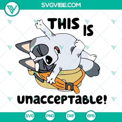 bluey muffin svg bundle cousin muffin svg this is unacceptable svg muffin heeler svg png dxf eps 9 mockup