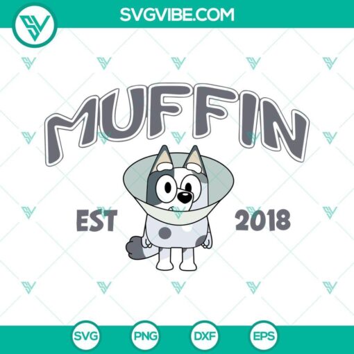 bluey muffin svg bundle muffin est 2018 svg muffin heeler svg bluey friends svg png dxf eps files 1 mockup