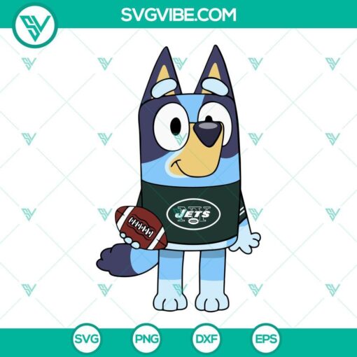 bluey new york jets svg png dxf eps cricut 3 mockup