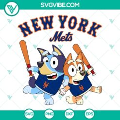 Baseball, Sports, SVG Files, Bluey New York Mets Baseball SVG Download PNG DXF 13