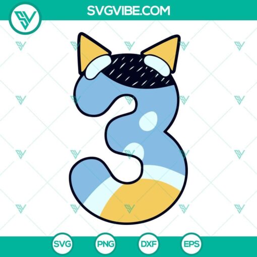 bluey number svg bundle bluey birthday party svg png dxf eps files 4 mockup 1