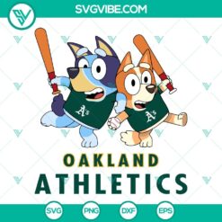 Baseball, Sports, SVG Files, Bluey Oakland Athletics Baseball SVG File PNG DXF 11