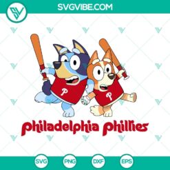 Baseball, Sports, SVG Files, Bluey Philadelphia Phillies Baseball SVG Image PNG 10