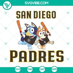 Baseball, Sports, SVG Files, Bluey San Diego Padres Baseball SVG File PNG DXF 8