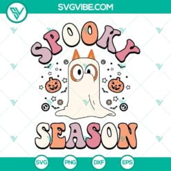 Disney, Halloween, SVG Files, Stay Spooky Bluey Ghost SVG Files, Bluey Bingo 4