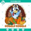 Bluey Thanksgiving Turkey SVG files for Cricut, featuring PNG and DXF formats. Ideal for holiday crafts and projects.