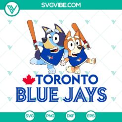 Baseball, Sports, SVG Files, Bluey Toronto Blue Jays Baseball SVG Images PNG 2