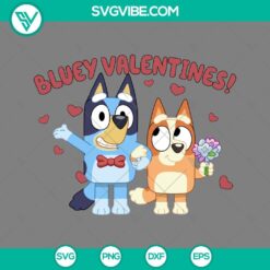 SVG Files, Valentine's Day, Bluey Valentines SVG File, Bluey and Bingo SVG 2