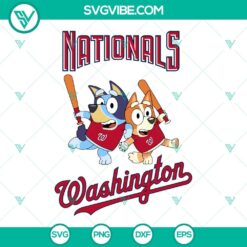 Baseball, Sports, SVG Files, Bluey Washington Nationals Baseball SVG Image PNG 1