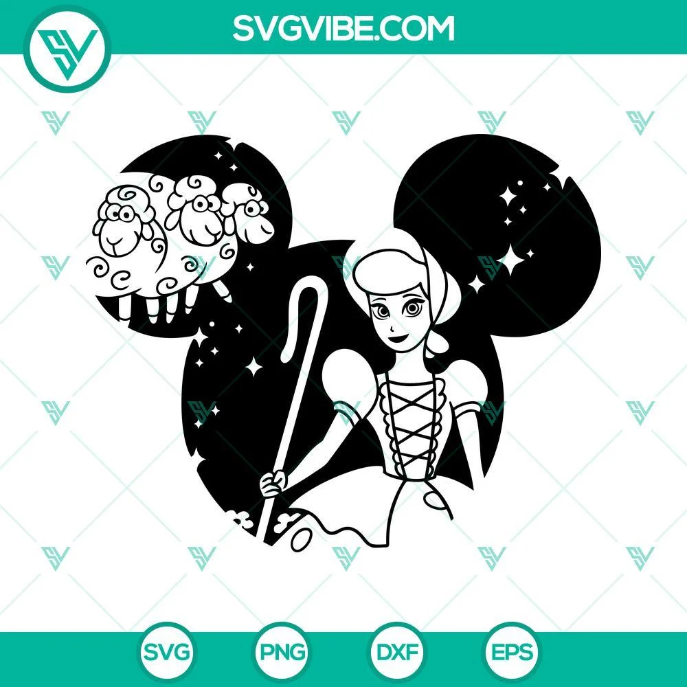 Disney, SVG Files, Bo Peep SVG Files, Toy Story SVG Files PNG DXF EPS Vector 1