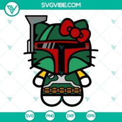 Movies, SVG Files, Boba Fett Hello Kitty SVG File, Hello Kitty Star Wars SVG 2