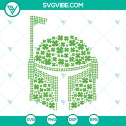 St Patrick's Day, SVG Files, Boba Fett Shamrock SVG Images, 4 Leaf Clover SVG 2