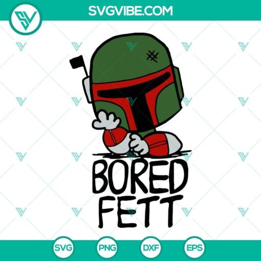 boba fett svg bored fett svg funny star wars svg 8 mockup