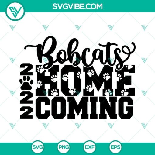 bobcats homecoming 2022 svg bobcats svg hoco 2022 football svg file for cricut silhouette 3 mockup