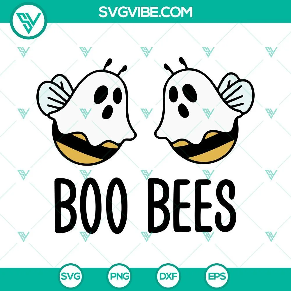 Halloween, SVG Files, Boo Bees Ghost Halloween SVG Images PNG DXF EPS Digital 1