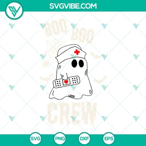 boo boo crew svg nurse halloween svg ghost nurse svg halloween nurse shirt svg digital download 2 mockup