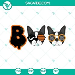 Halloween, SVG Files, Boo Boston Terrier Halloween SVG Files, Dog Halloween SVG 8