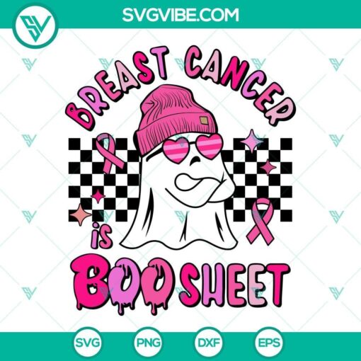 boo ghost breast cancer awareness svg bundle breast cancer is boo sheet svg pink vibes svg 10 mockup 1