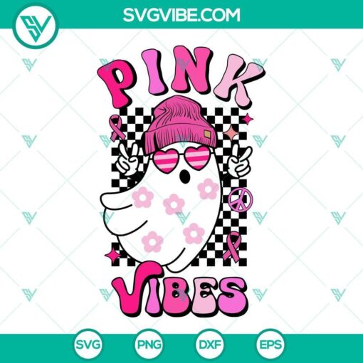 boo ghost breast cancer awareness svg bundle breast cancer is boo sheet svg pink vibes svg 5 mockup 1