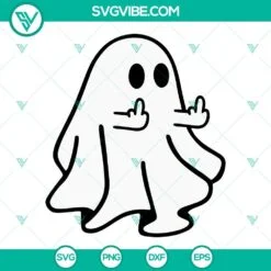 Halloween, SVG Files, Halloween Spooky Season Flowers Ghost SVG Files, Cute 3